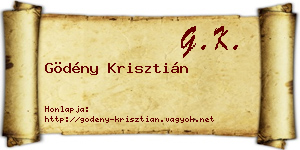 Gödény Krisztián névjegykártya